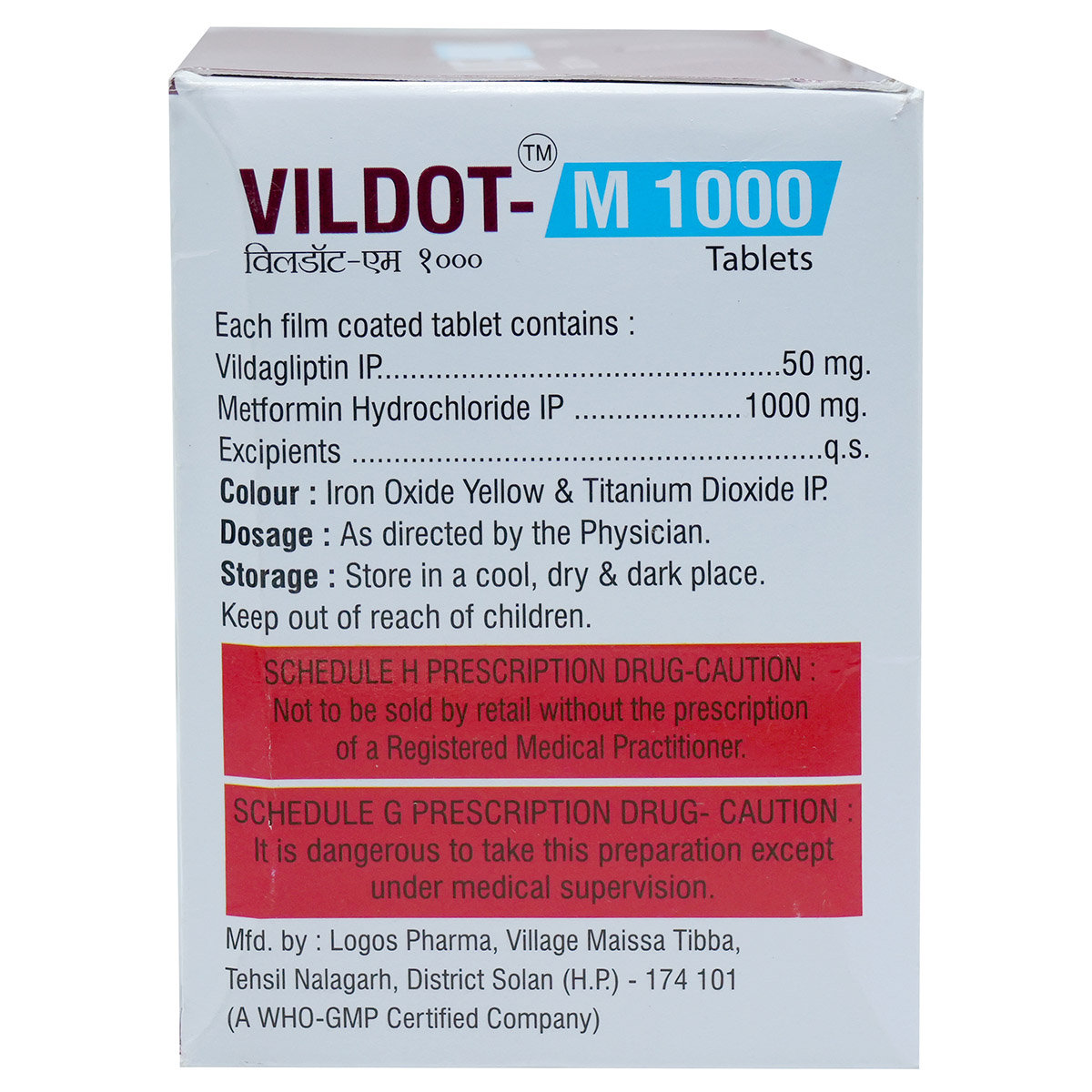 Vildot M 1000 Tablet 15's, Pack of 15 TABLETS Vildot M 1000 Tablet 15's, Pack of 15 TABLETS