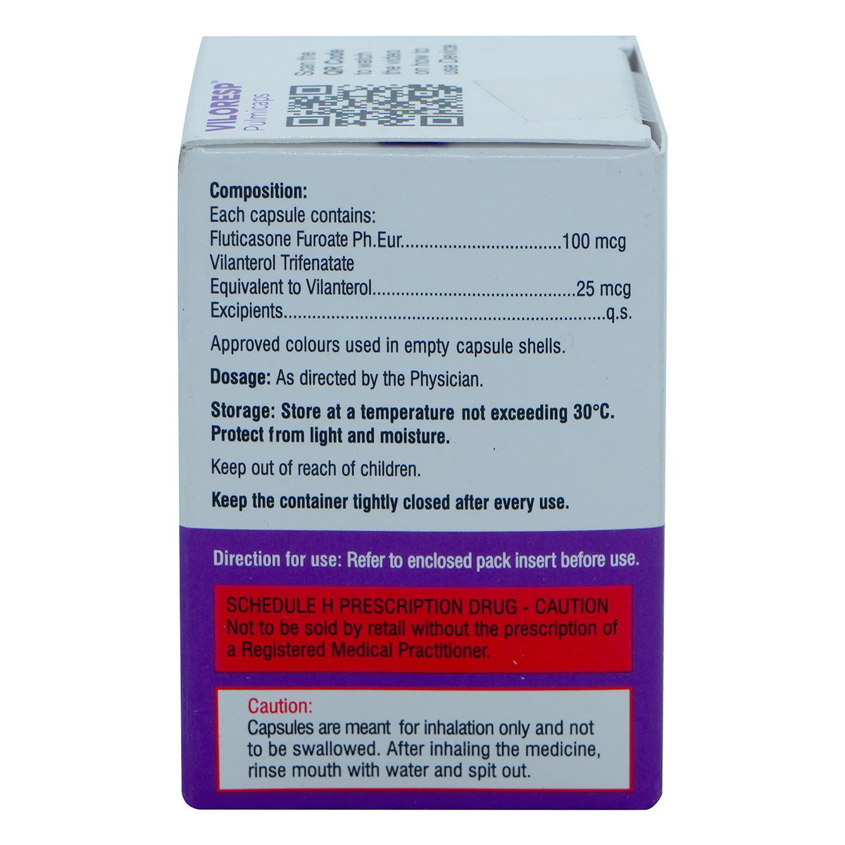 Viloresp 100/25 Pulmicaps 15's, Pack of 1 CAPSULE Viloresp 100/25 Pulmicaps 15's, Pack of 1 CAPSULE