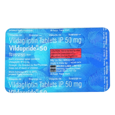 Vildapride-50 Tablet 15's, Pack of 15 TabletS