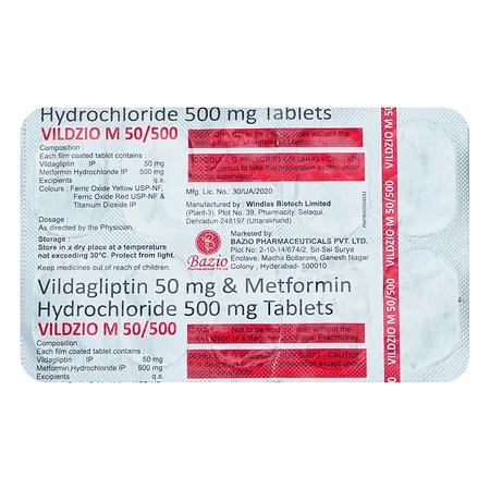 Vildzio M 50/500 Tablet 10's