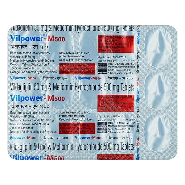 Vilpower-M 500 Tablet 15's