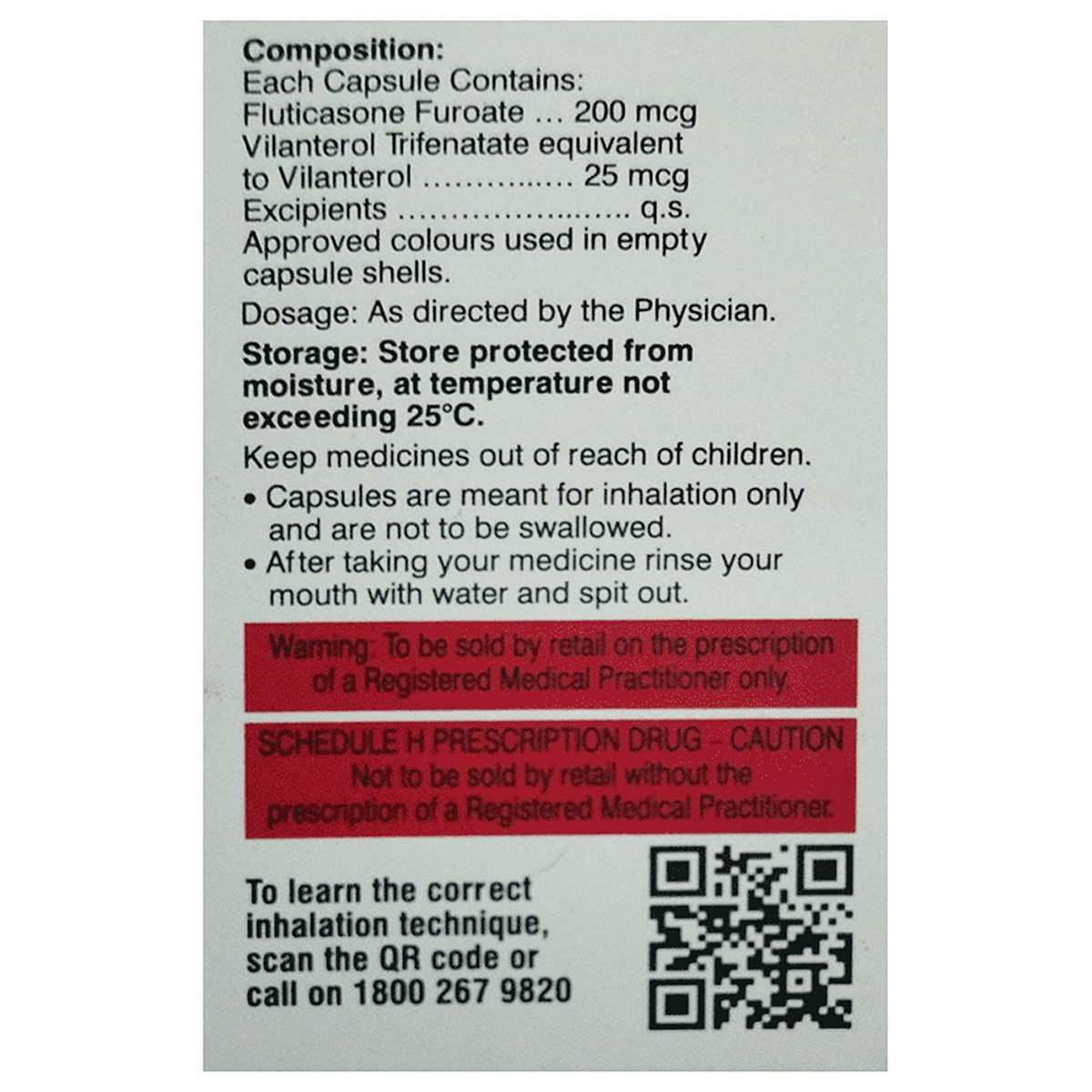 Vilfuro 200 Capsule (Powder for Inhalation) 15's, Pack of 1 Capsule Vilfuro 200 Capsule (Powder for Inhalation) 15's, Pack of 1 Capsule