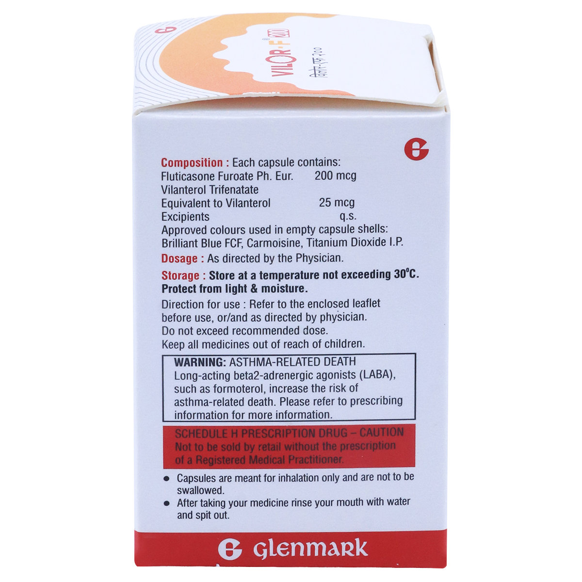 Vilor-F 200 Capsule Powder For Inhalation 30's, Pack of 1 CAPSULE Vilor-F 200 Capsule Powder For Inhalation 30's, Pack of 1 CAPSULE
