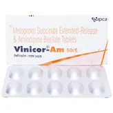 Vinicor-AM 50/5 Tablet 10's, Pack of 10 TABLETS