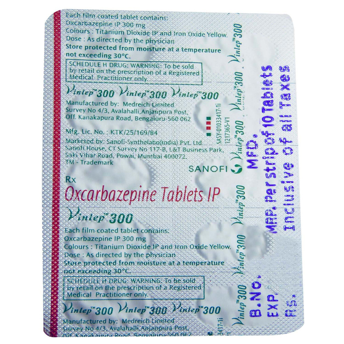 Vinlep 300 Tablet 10's, Pack of 10 TABLETS Vinlep 300 Tablet 10's, Pack of 10 TABLETS