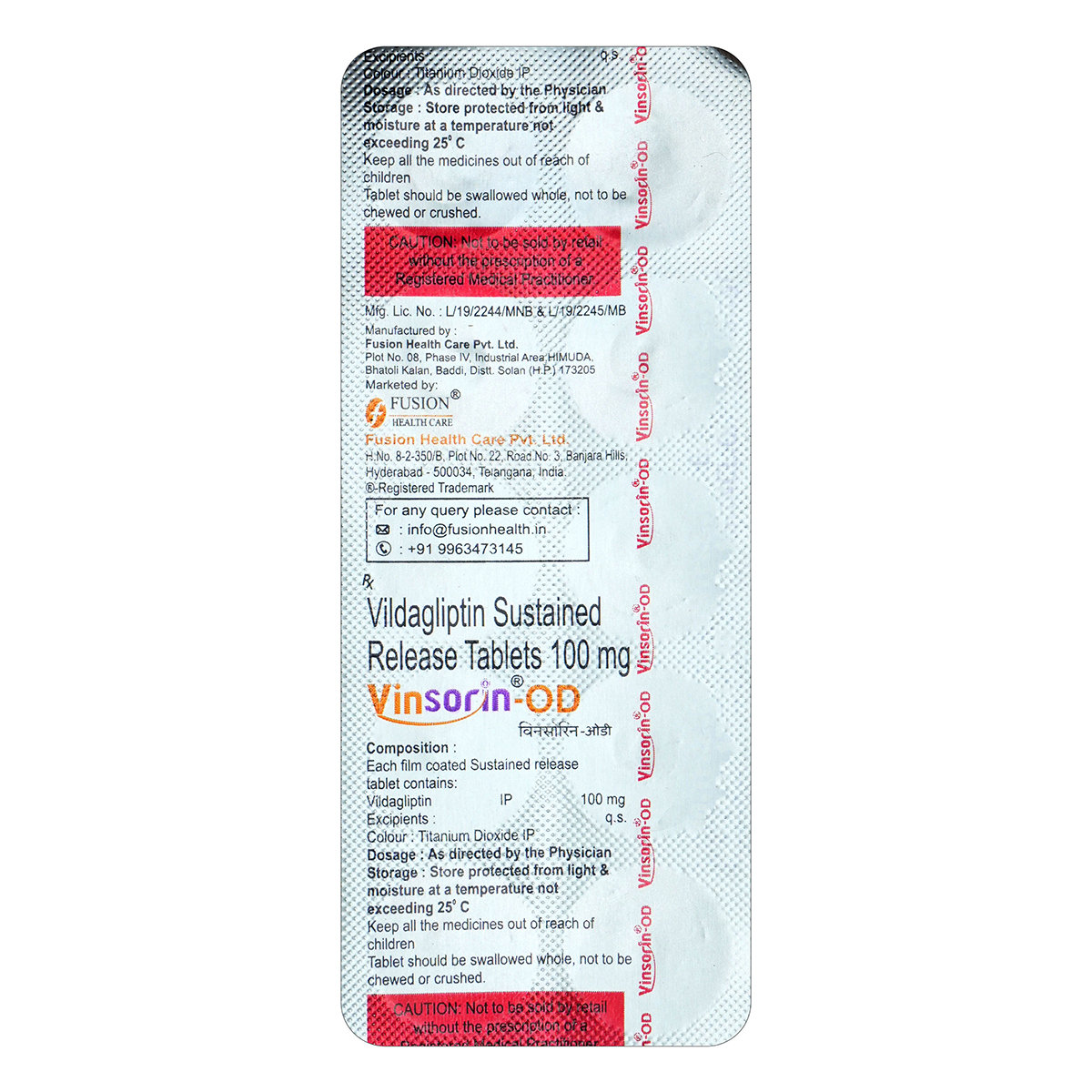 Vinsorin-Od 100 Tablet 10's, Pack of 10 TabletS Vinsorin-Od 100 Tablet 10's, Pack of 10 TabletS