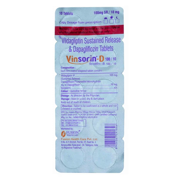 Vinsorin-D 100/10 Tablet 10's