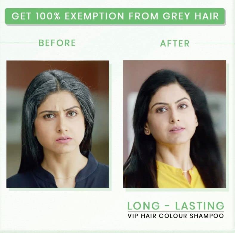 Vip Natural Black Hair Colour Shampoo, 180 ml, Pack of 1 Vip Natural Black Hair Colour Shampoo, 180 ml, Pack of 1