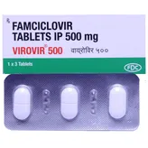 Virovir 500 Tablet 3's, Pack of 3 TABLETS