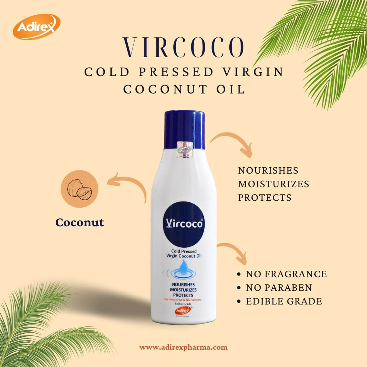 Vircoco Coconut Oil, 200 ml
, Pack of 1 Vircoco Coconut Oil, 200 ml
, Pack of 1