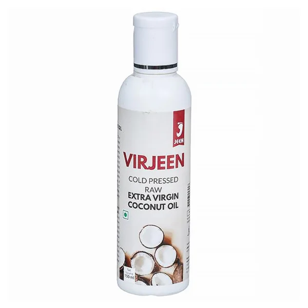 Virjeen Cold Pressed Raw Coconut Oil, 100 ml, Pack of 1