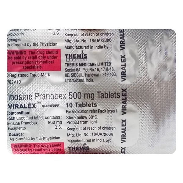 Viralex 500 Tablet 10's