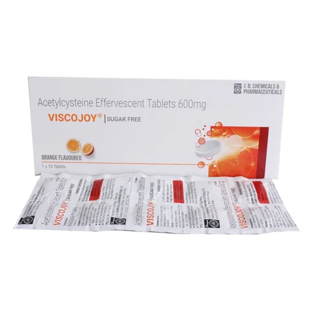 Viscojoy Sugar Free Orange Effervescent Tablet 10's