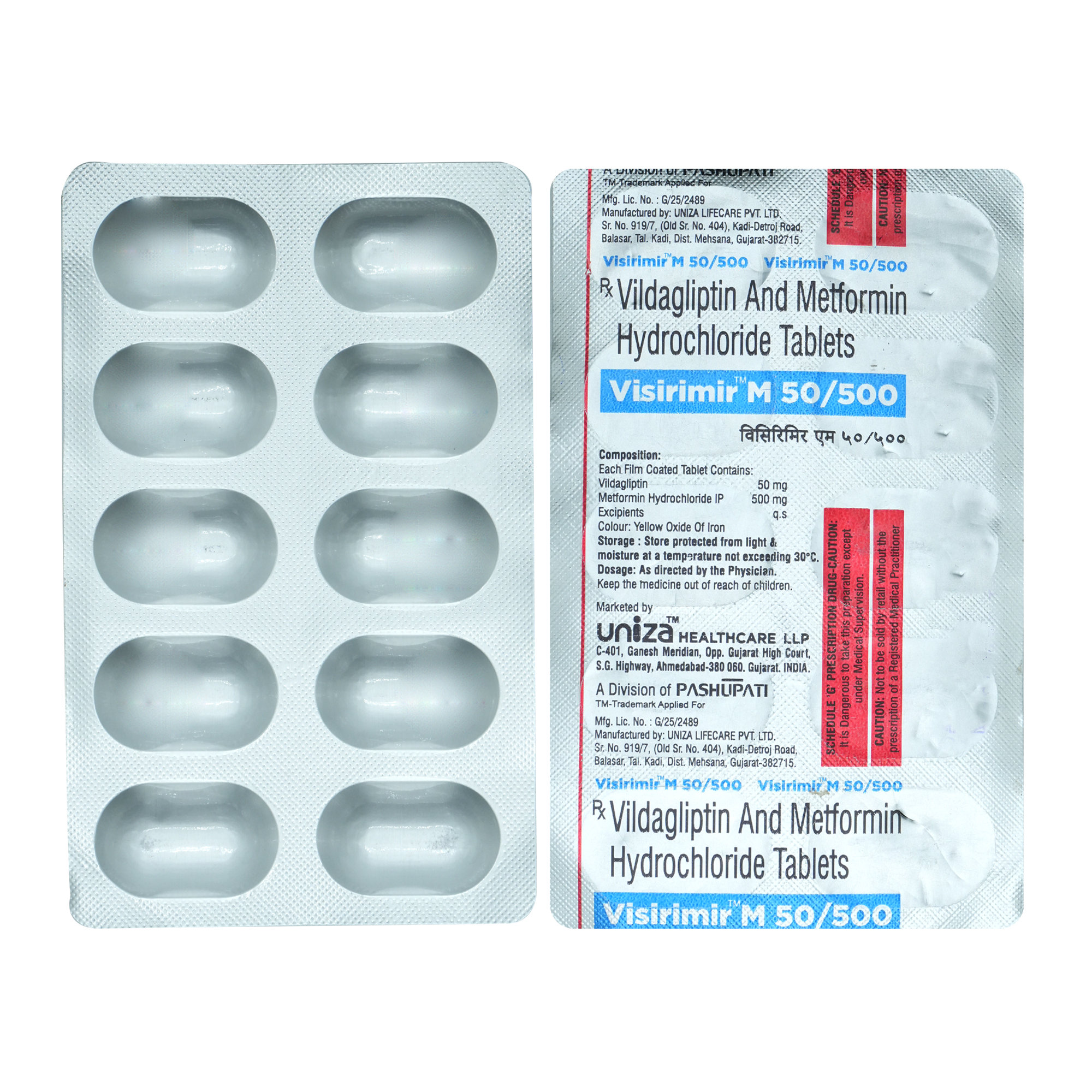 Visirimir M 50/500 Tablet 10's, Pack of 10 TABLETS Visirimir M 50/500 Tablet 10's, Pack of 10 TABLETS