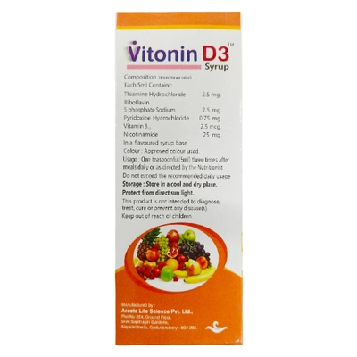 Vitonin D3 Syrup 200 ml, Pack of 1 SYRUP