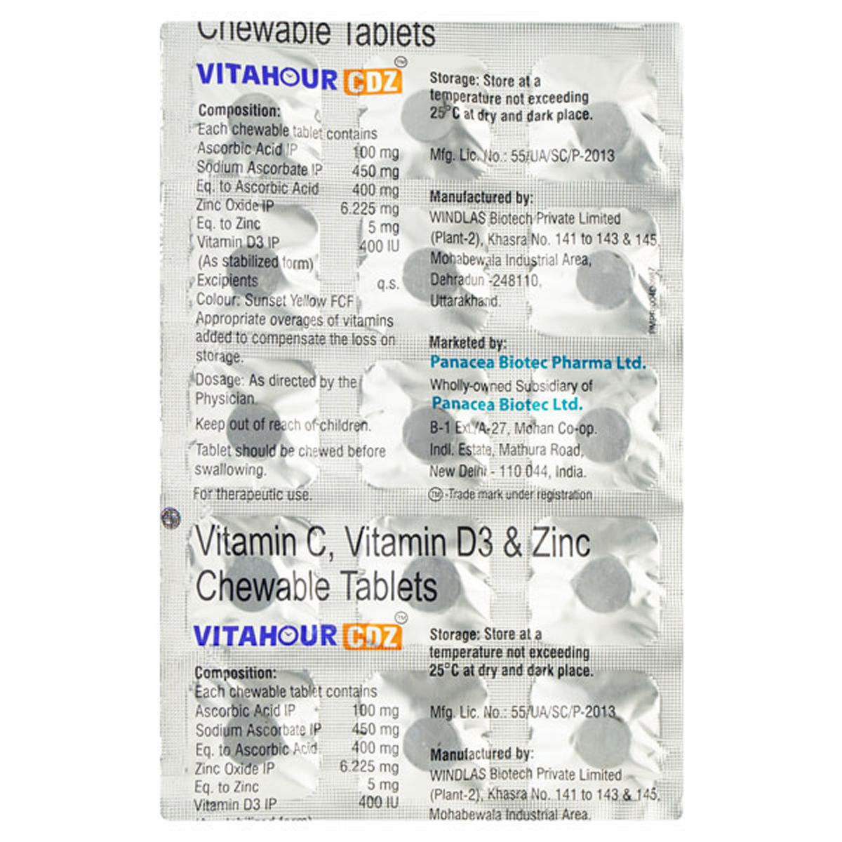 Buy Vitahour CDZ Chewable Tab 15's Online