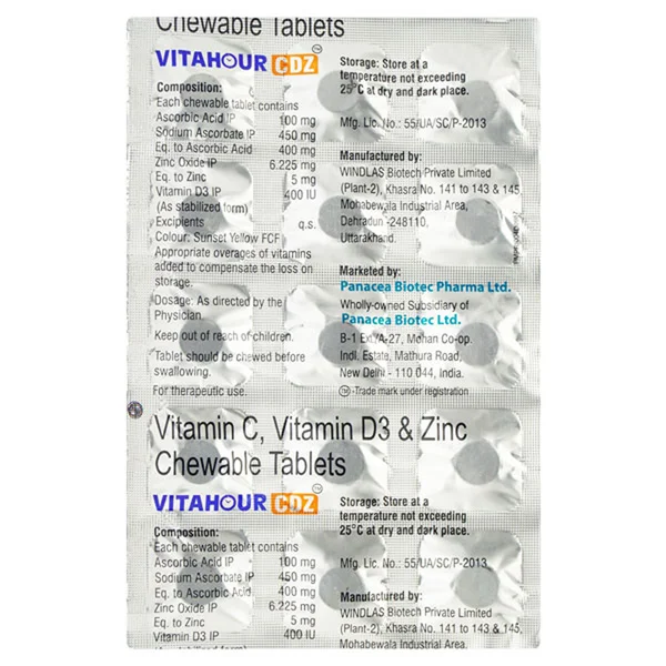 Vitahour CDZ Chewable Tab 15's