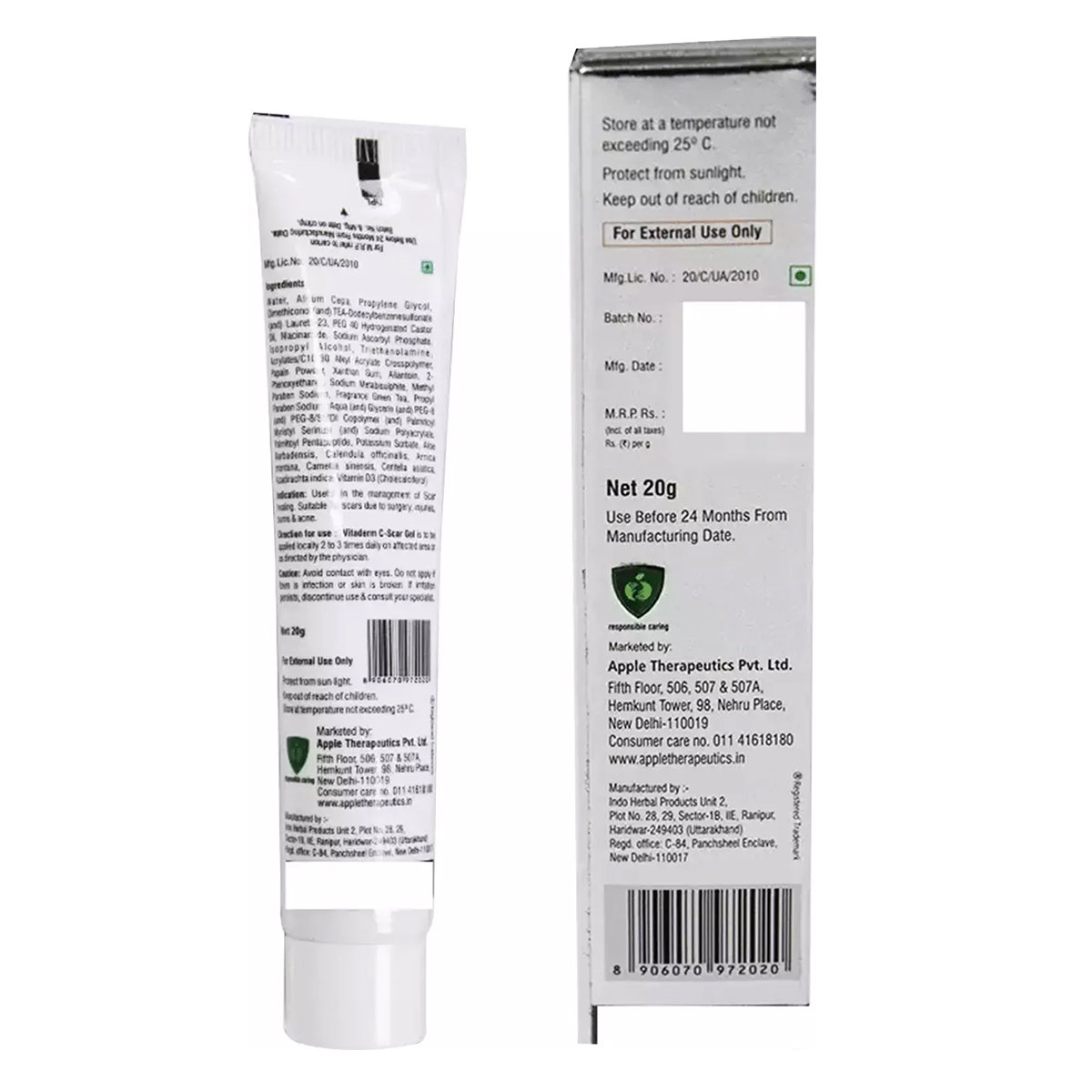 Vitaderm C-Scar Gel 20 gm, Pack of 1 Vitaderm C-Scar Gel 20 gm, Pack of 1
