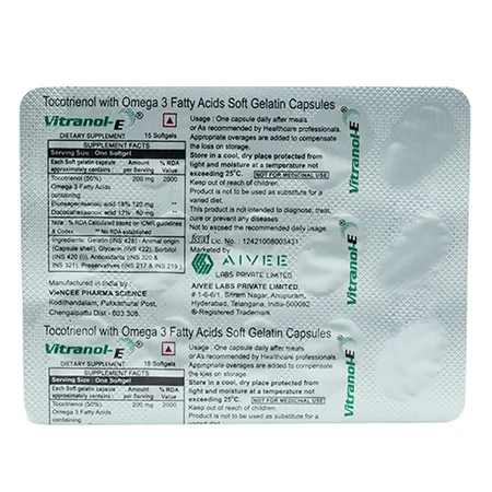 Vitranol-E Softgel Capsule 15's
