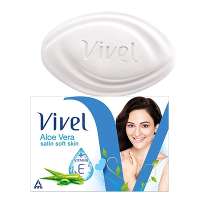 Vivel Soap 100 gm | Aloe Vera &amp; Vitamin E | Deeply Nourishes | For Satin Soft Skin, Pack of 1