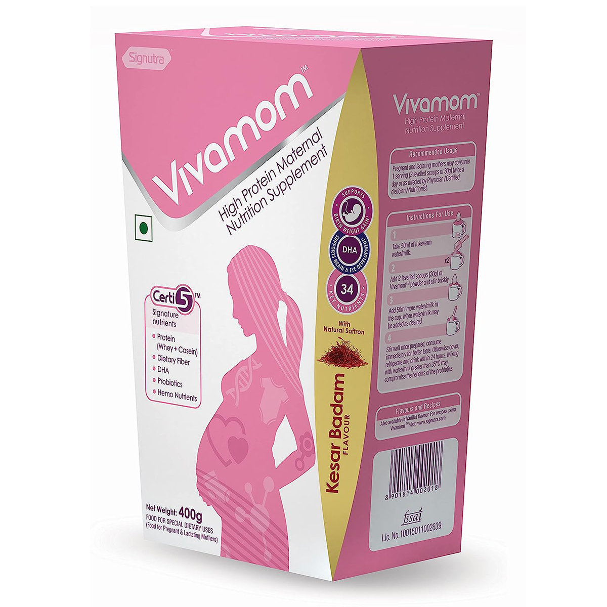 Vivamom Kesar Badam Powder 400 gm, Pack of 1 Vivamom Kesar Badam Powder 400 gm, Pack of 1