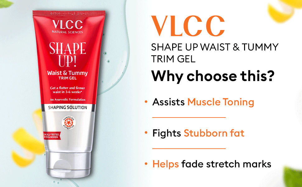 VLCC Shape Up Waist Tummy Trim Gel 100 gm Uses Benefits