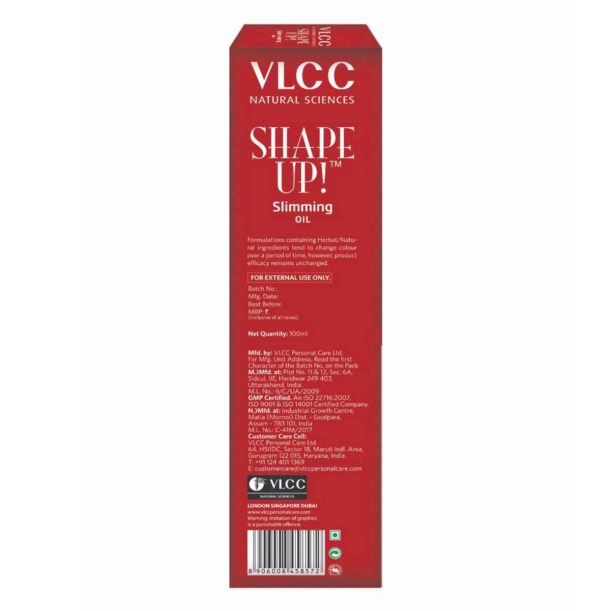 VLCC Shape Up Slimming Oil 100 ml | Flab Reducing Oil | Firms Skin In Few Weeks | Shaping Solution | No Greasy Formula, Pack of 1 VLCC Shape Up Slimming Oil 100 ml | Flab Reducing Oil | Firms Skin In Few Weeks | Shaping Solution | No Greasy Formula, Pack of 1