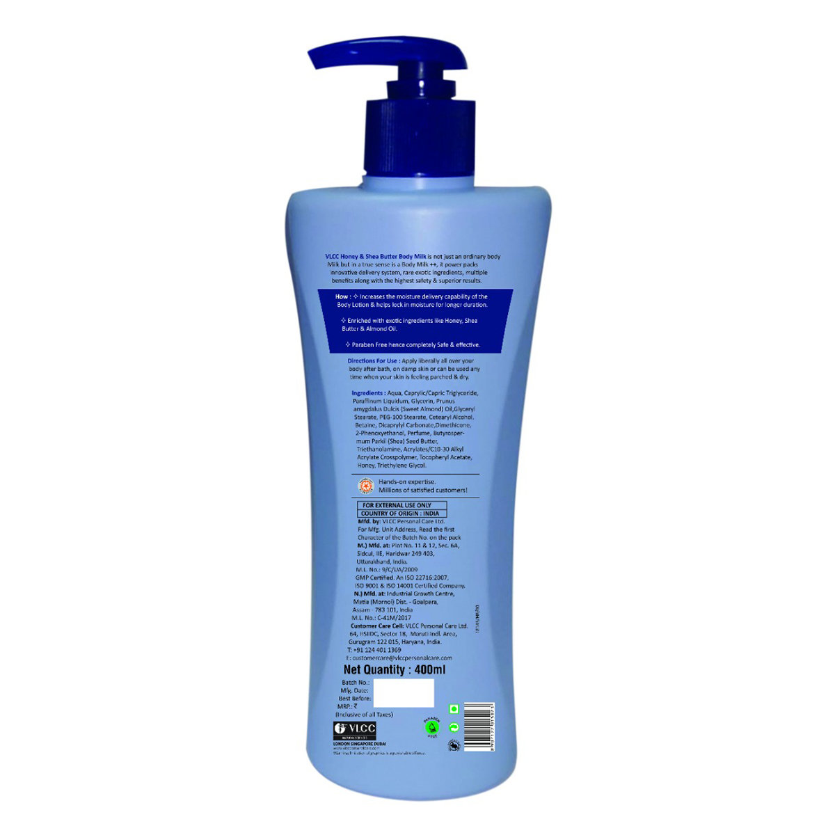 VLCC Honey & Shea Butter Ultra Rich Body Lotion 400 ml | With Honey & Shea Butter | Provides Deep Nourishment To Skin | For All Skin Type, Pack of 1 VLCC Honey & Shea Butter Ultra Rich Body Lotion 400 ml | With Honey & Shea Butter | Provides Deep Nourishment To Skin | For All Skin Type, Pack of 1