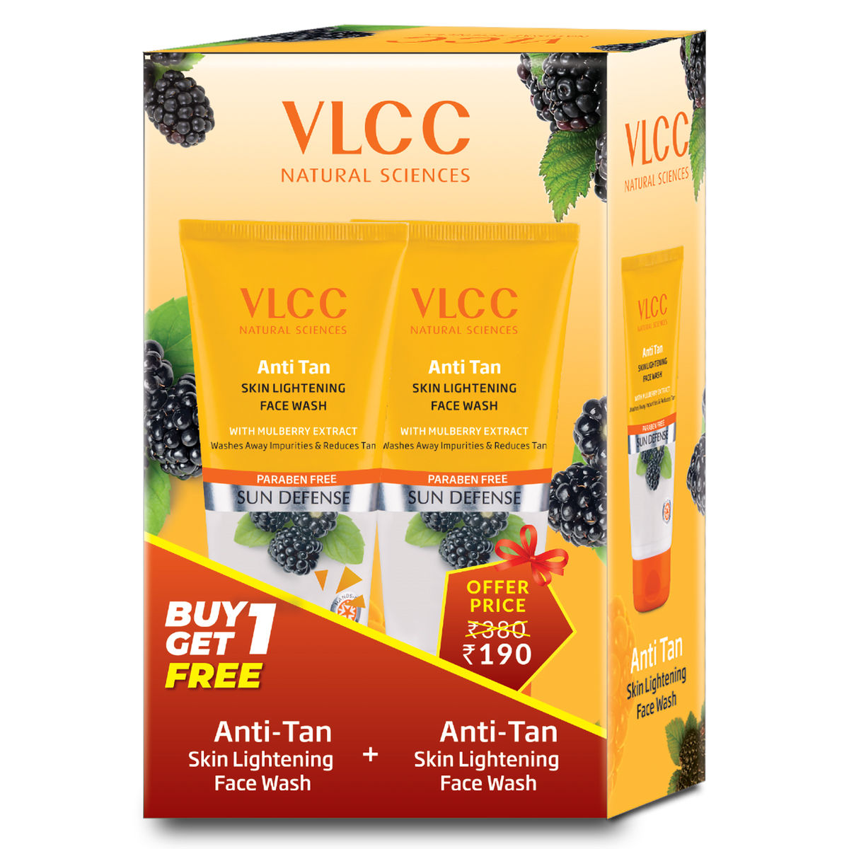 Buy VLCC Anti-Tan Skin Lightening Face Wash, 150 gm (Buy 1 Get 1 Free) Online