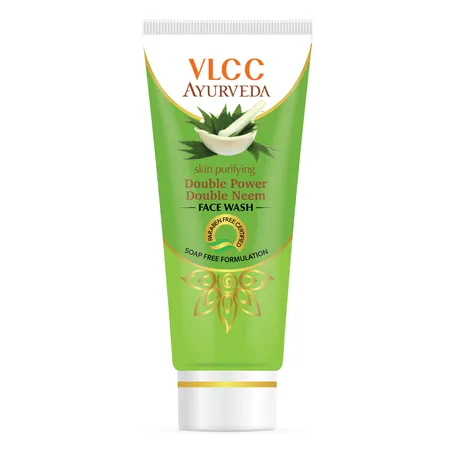 VLCC Ayurveda Skin Purifying Double Power Double Neem Face Wash 100 ml | Goodness Of Neem | Purifies Skin