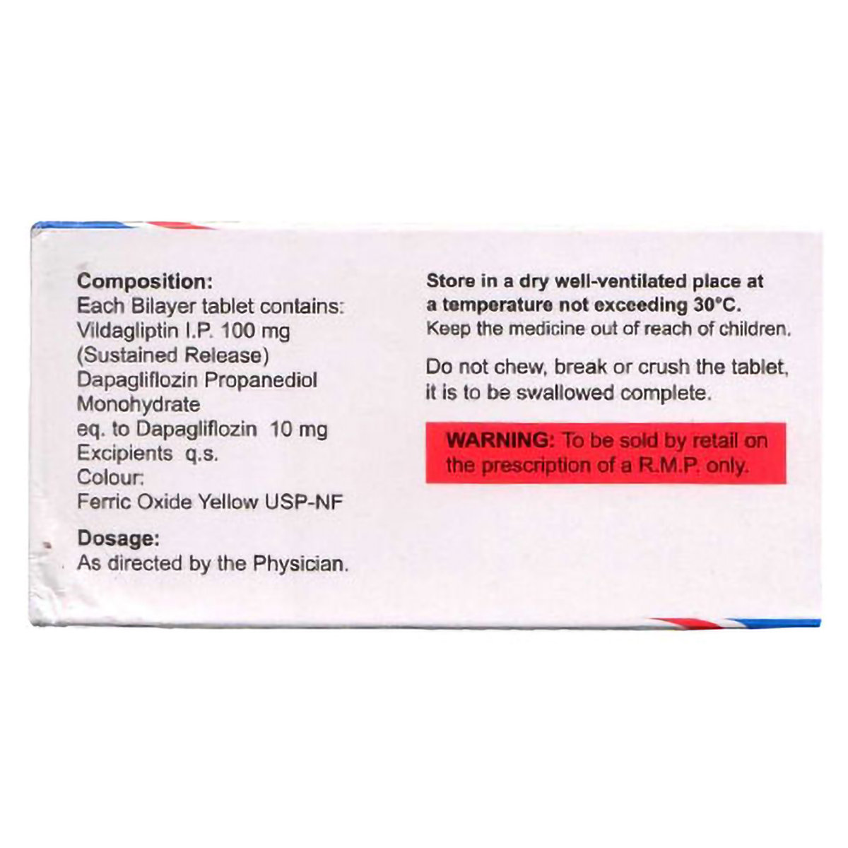 Voage-V 100 mg/10 mg Tablet 15's, Pack of 15 Voage-V 100 mg/10 mg Tablet 15's, Pack of 15