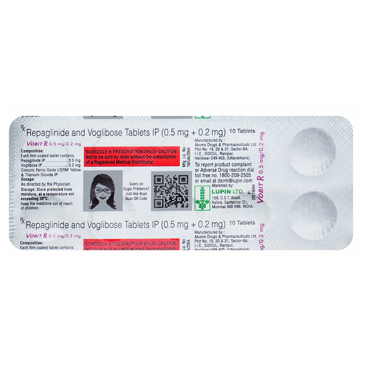 Buy Vobit R 0.5/0.2mg Tablet 10's Online