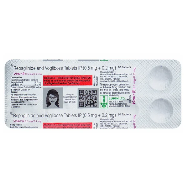 Vobit R 0.5/0.2mg Tablet 10's
