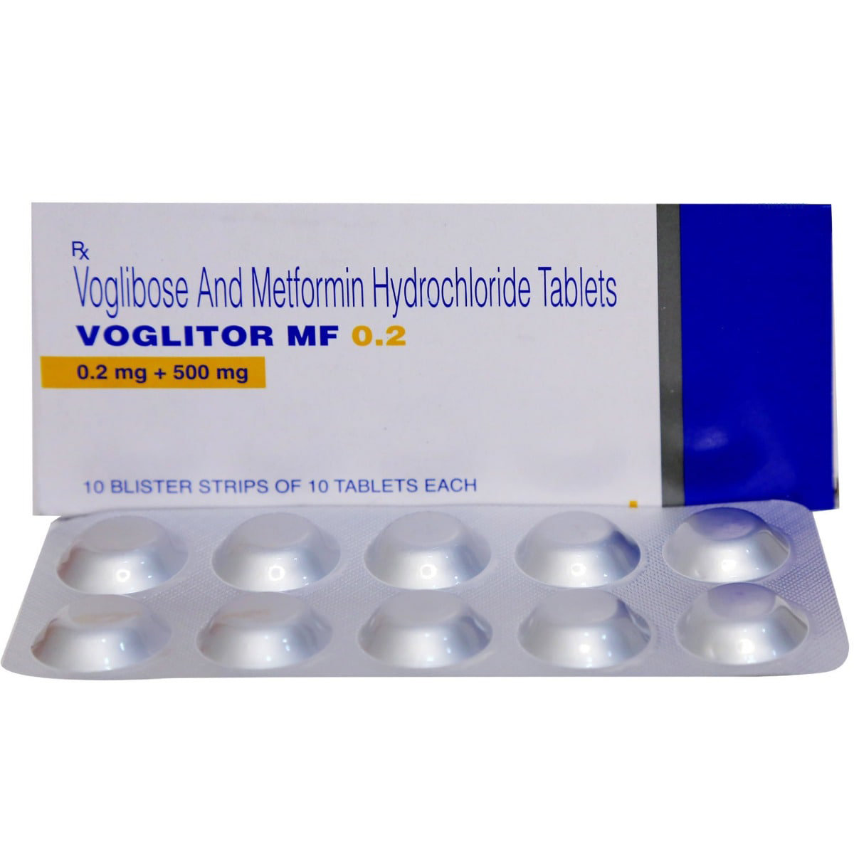 Voglitor MF 0.2 Tablet 10's, Pack of 10 Voglitor MF 0.2 Tablet 10's, Pack of 10
