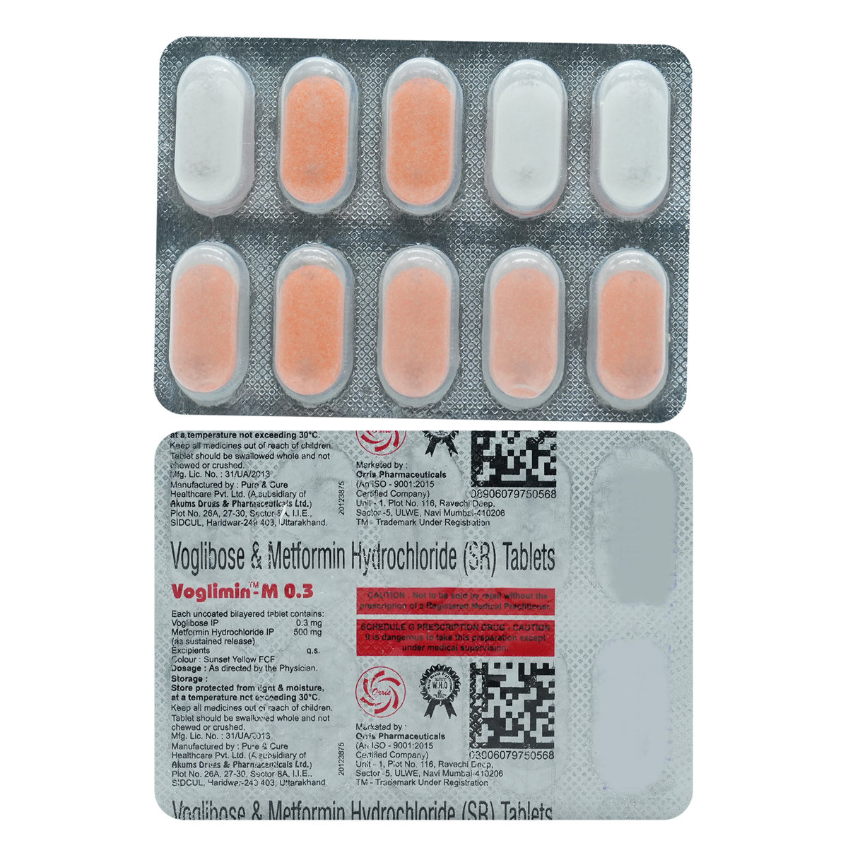 Voglimin-M 0.3 Tablet 10's, Pack of 10 Voglimin-M 0.3 Tablet 10's, Pack of 10