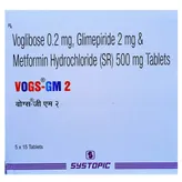 Vogs-GM 2 Tablet 15's, Pack of 15 TABLETS