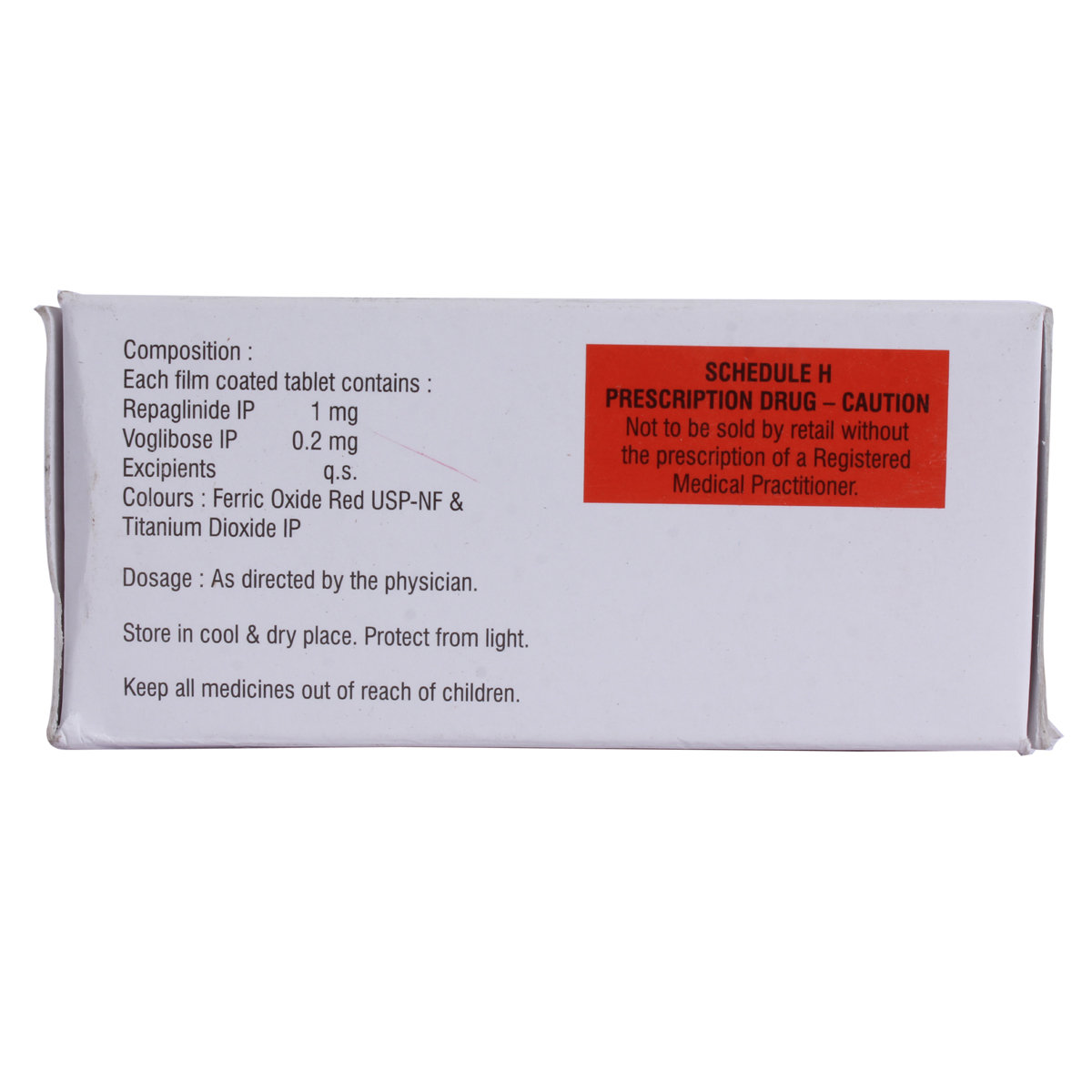 Voglimac R 1/0.2mg Tablet 10's, Pack of 10 Voglimac R 1/0.2mg Tablet 10's, Pack of 10