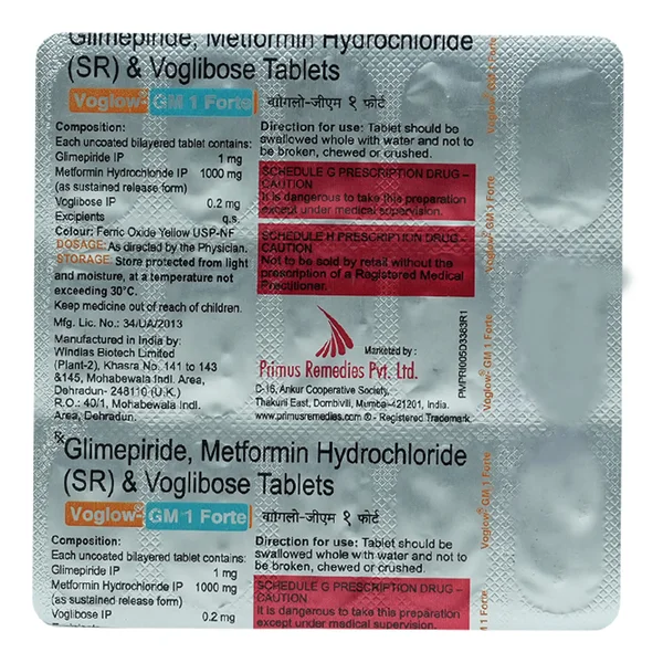 Voglow-GM 1 Forte Tablet 15's