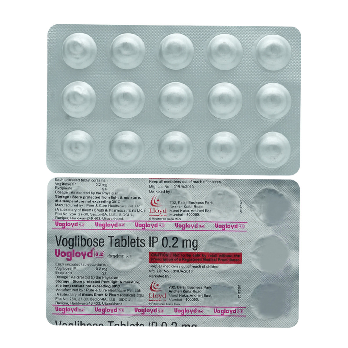 Vogloyd 0.2 Tablet 15's, Pack of 15 TABLETS Vogloyd 0.2 Tablet 15's, Pack of 15 TABLETS