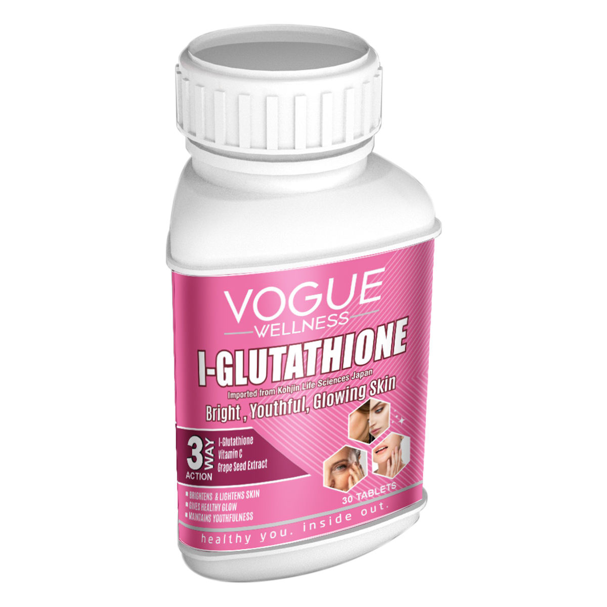 Buy Vogue Wellness L-Glutathione, 30 Tablets Online