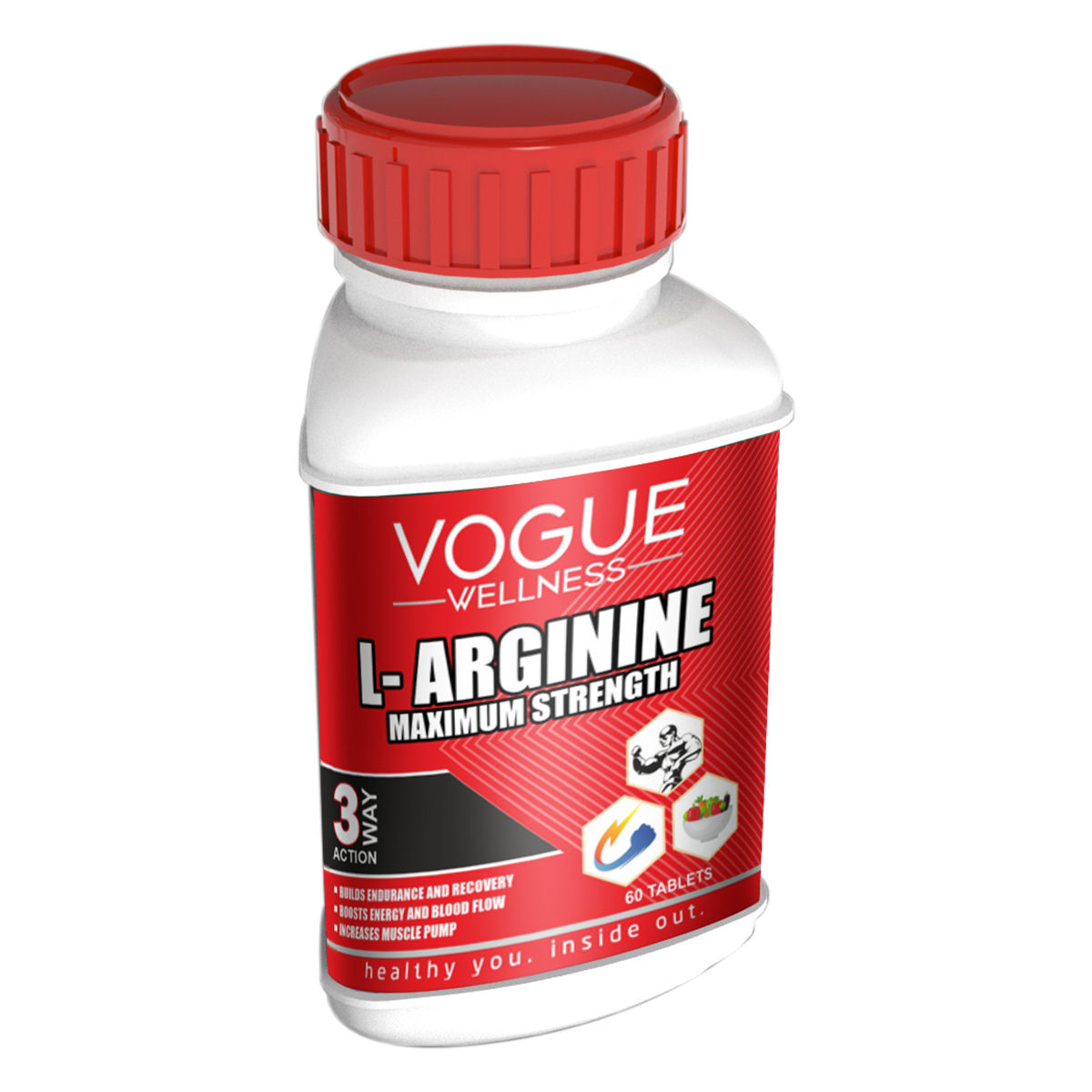 Buy Vogue Wellness L-Arginine Maximum Strength, 60 Tablets Online