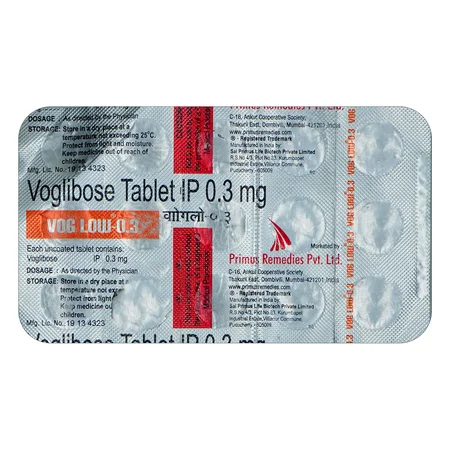 Voglow-0.3 Tablet 15's