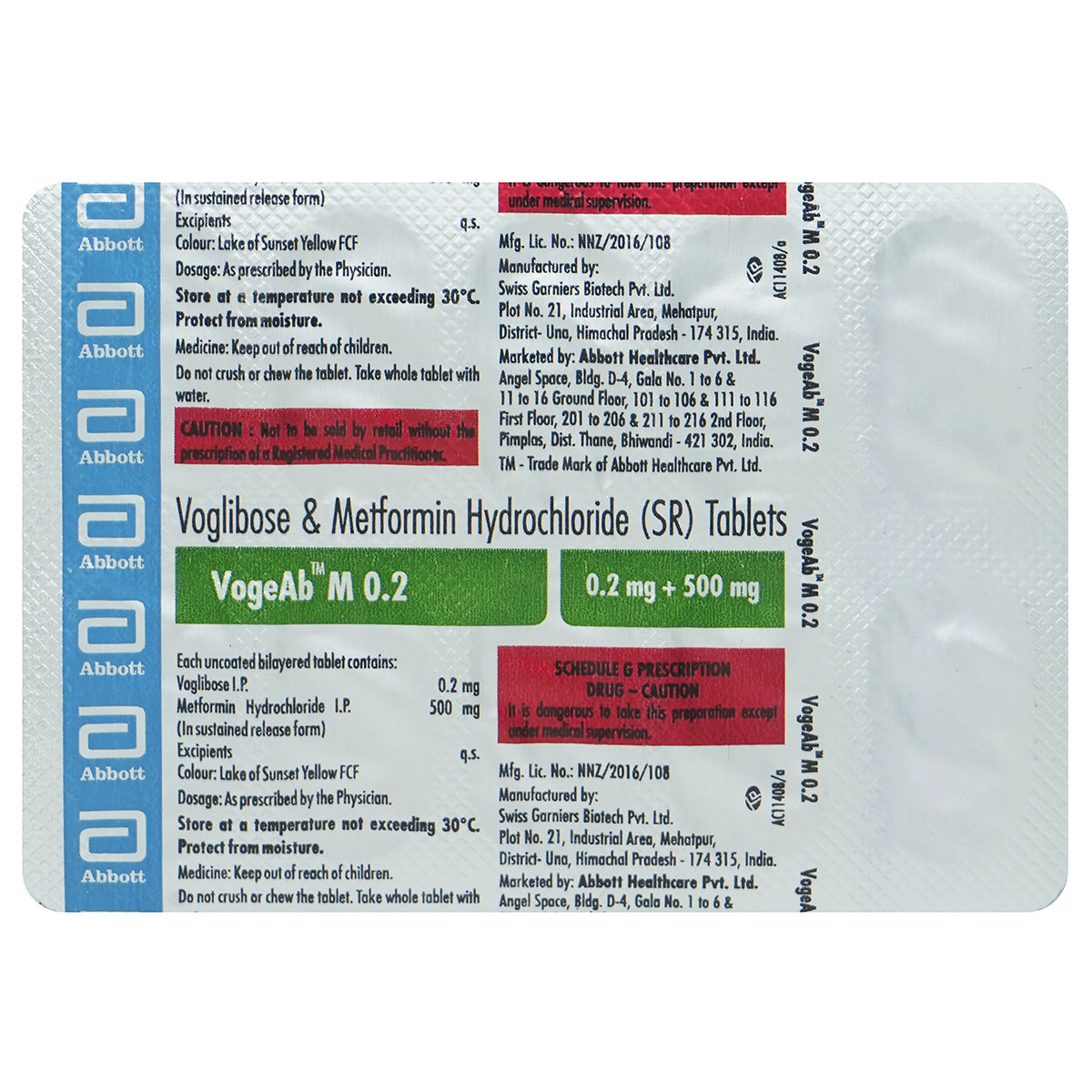 Vogeab M 0.2 Tablet 10'S, Pack of 10 Vogeab M 0.2 Tablet 10'S, Pack of 10