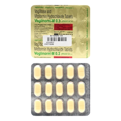 Voglinorm-M 0.3 Tablet 15's, Pack of 15 TabletS