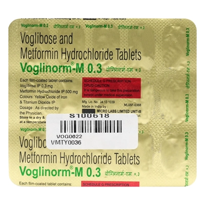 Voglinorm-M 0.3 Tablet 15's, Pack of 15 TabletS