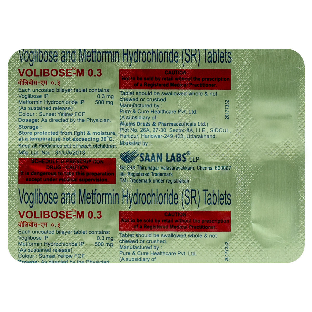 Volibose-M 0.3 Tablet 10's, Pack of 10 Volibose-M 0.3 Tablet 10's, Pack of 10