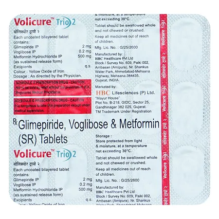 Volicure Trio 2 mg Tablet 15's