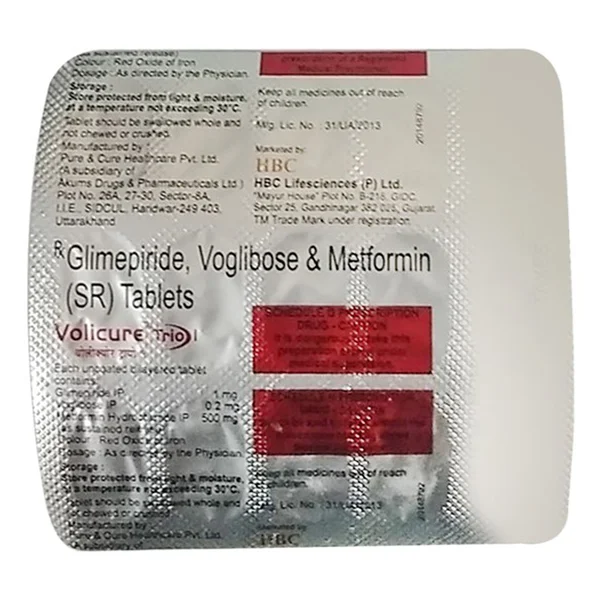 Volicure Trio 1 mg Tablet 15's