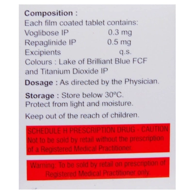 Volibo R 0.3/0.5 Tablet 10's, Pack of 10 TabletS