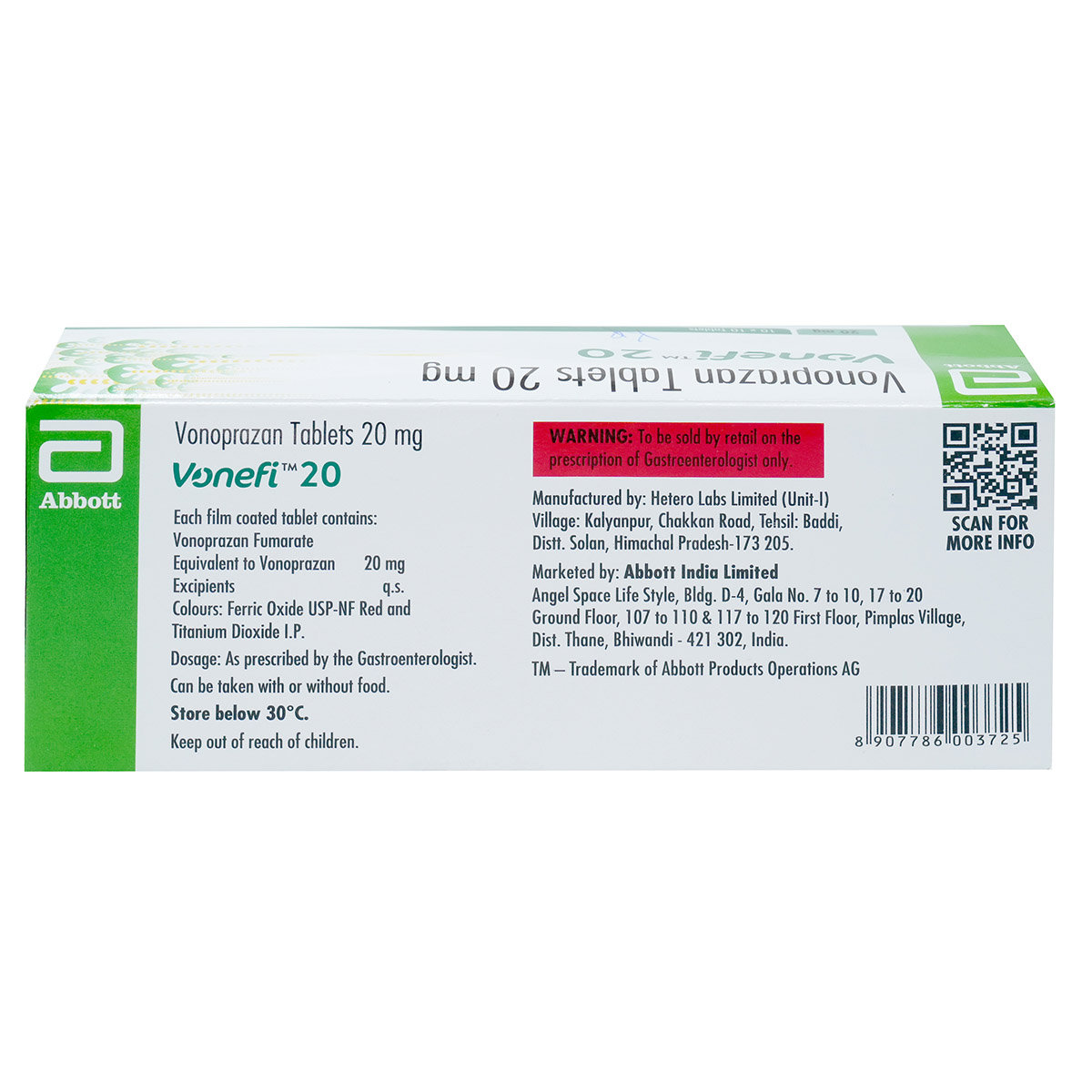 Vonefi 20 Tablet 10's, Pack of 10 TABLETS Vonefi 20 Tablet 10's, Pack of 10 TABLETS